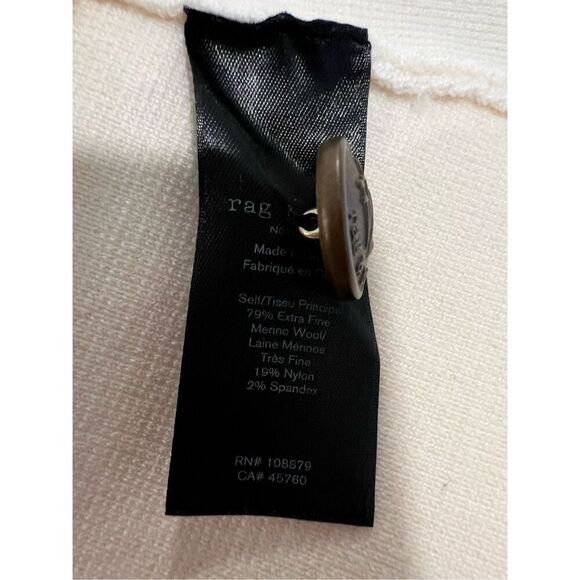 Rag & Bone Women's Cream Alex Merino Wool Blend Blazer Suit Jacket XS NWOT - Picture 10 of 11